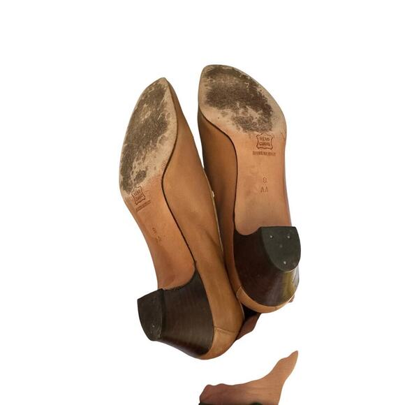 NWT Salvatore Ferragamo Women's Brown Leather Pumps Heels Size 8 - Picture 9 of 11